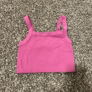 Cotton On Pink Ribbed Tank Top